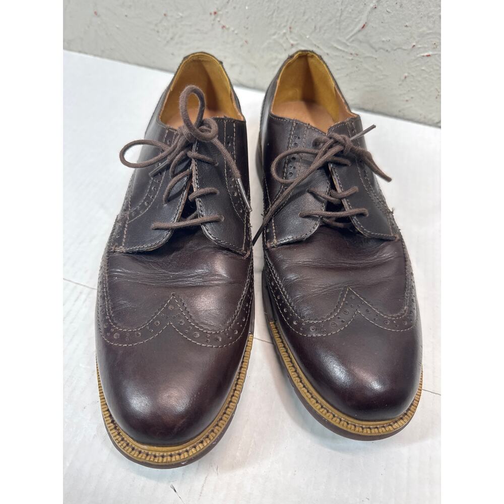 Cole Haan Grand OS Wingtip Oxford Mens Brown Leather‎ Dress Shoe Casual Size 10